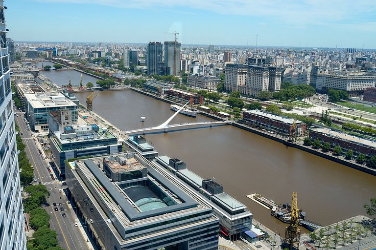 Puerto Madero Piso 38 Vista Río Frente al Hilton