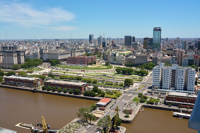 Puerto Madero Piso 38 Vista Río Frente al Hilton