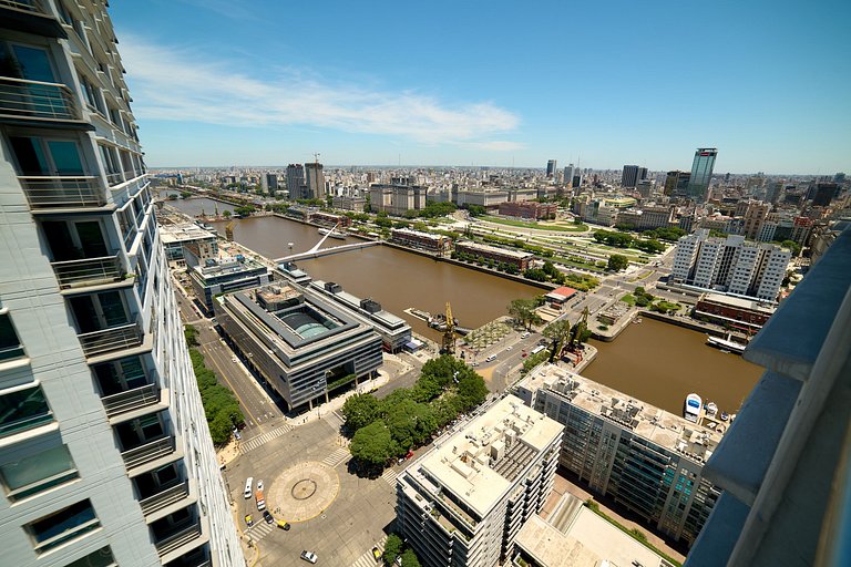 Puerto Madero Piso 38 Vista Río Frente al Hilton